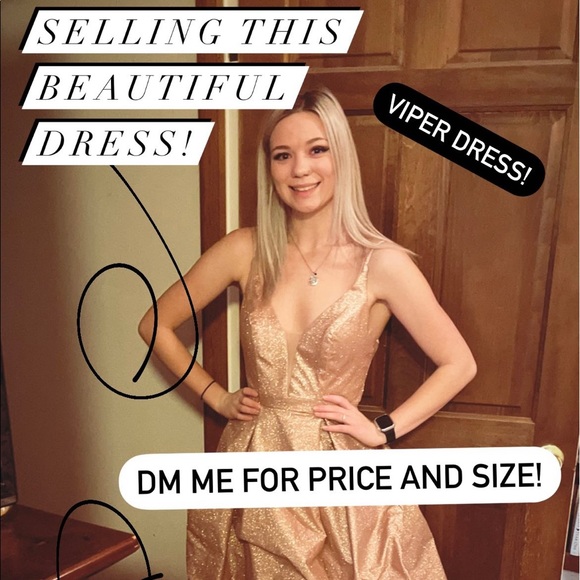 Dresses & Skirts - BEAUTIFUL Viper Apparel Prom or special occasion dress! Rose Gold and sparkly!